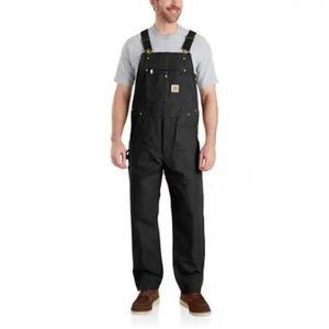 Men’s 34x30 Carhartt Bib Overall Black Canvas